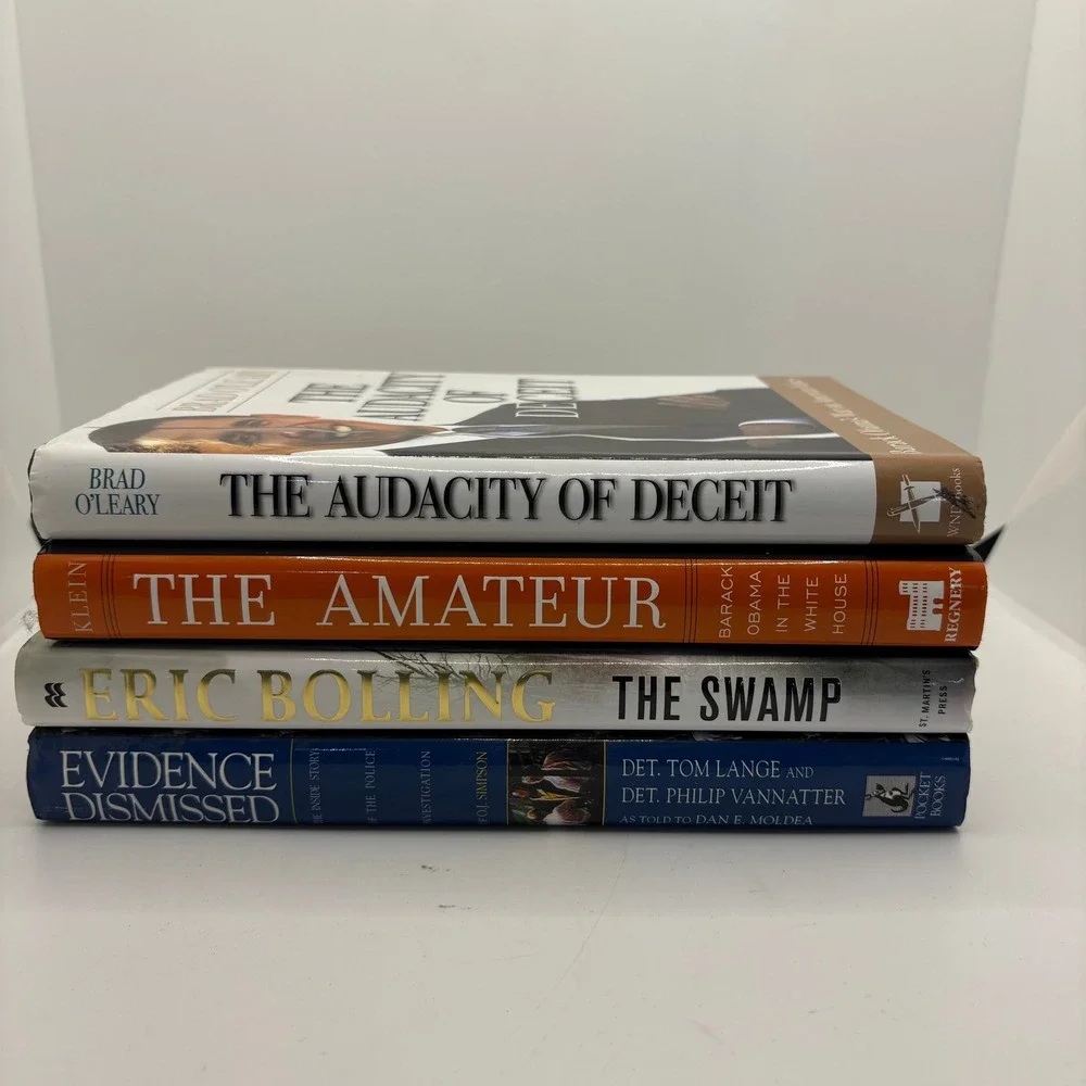 Lot of 4 Political Books Obama Simpson Trump The Swamp Evidence Dismissed - Picture 6 of 7